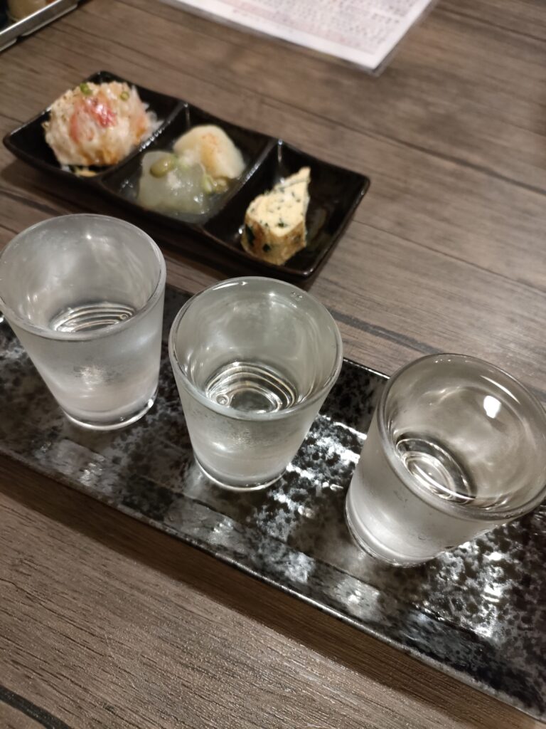 日本酒3種飲み比べ